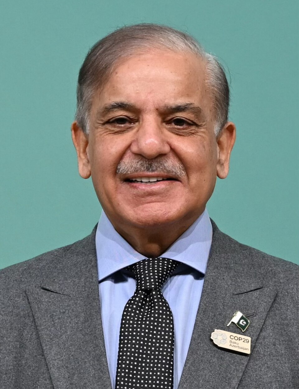 Official portrait of Mian Muhammad Shehbaz Sharif