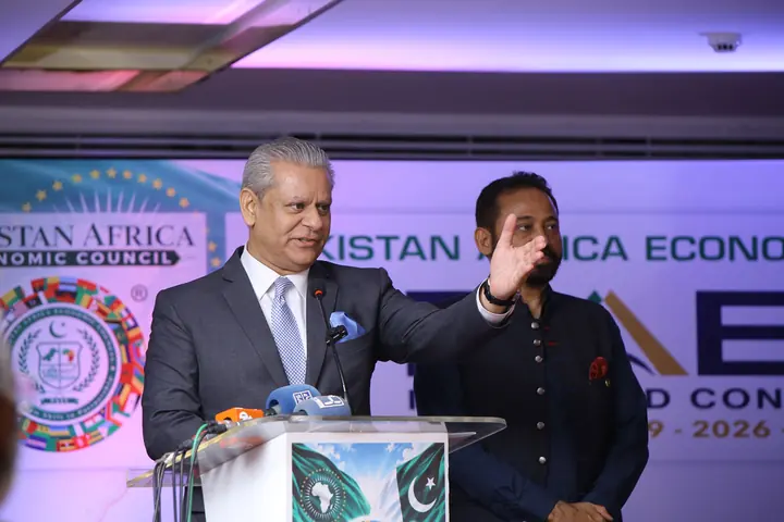 Ambassador Hamid Asghar Khan (Patron-in-Chief PAC) addressing the audience.